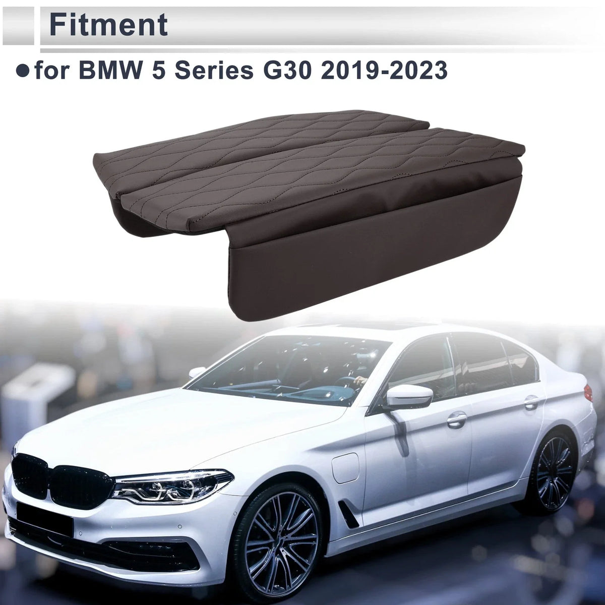 Center Console Cover for BMW 5 Series G30 (2019–2023) Dark Brown