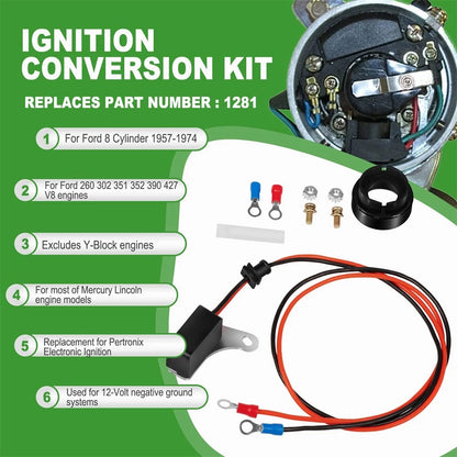 Pertronix Ignition Points-to-Electronic Conversion Kit for Ford V8