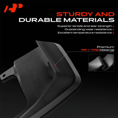 Set of 4 Mud Flaps for Honda Odyssey (2014–2017) 08P00TK8100B, 08P00-TK8-100B