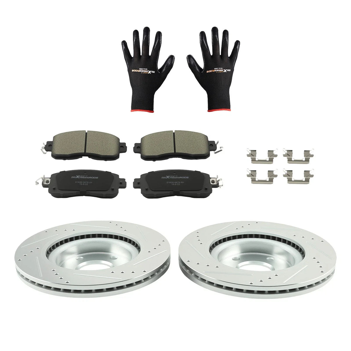 Front Brake Rotors and Ceramic Brake Pads Kit for Nissan Altima (2013–2023)