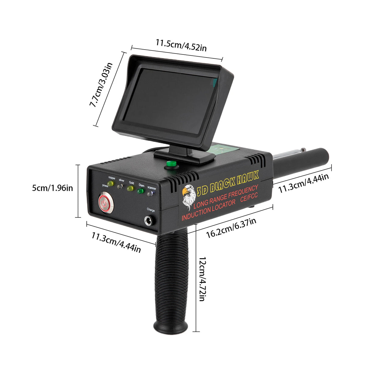 LED Long Range Metal Detector for Treasure Hunting