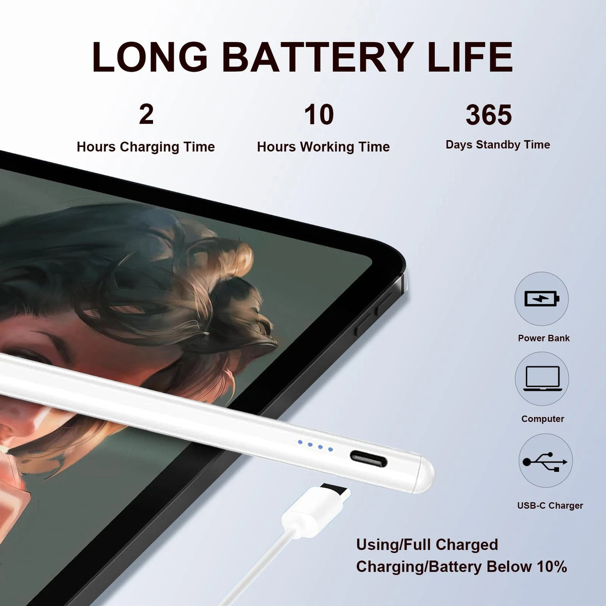 Stylus Pen for Samsung Galaxy Tab A9/A9 Plus/A8/A8 Plus/A7/A7 Lite