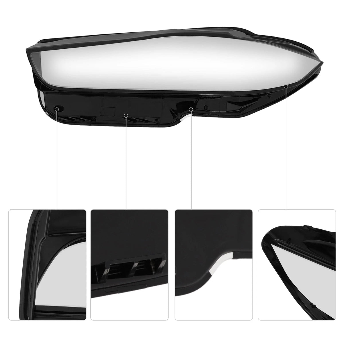Left Headlight Lens Cover for Jaguar XE (2016–2019)