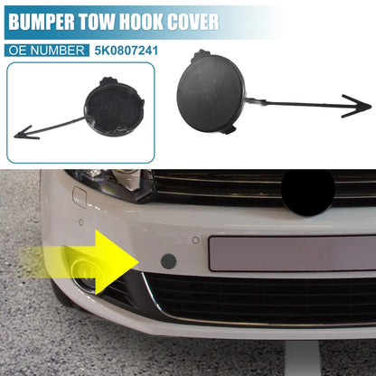 Front Bumper Tow Hook Cap for Volkswagen Golf 6 MK6 (2009–2013) 5K0 807 241 Matte Black