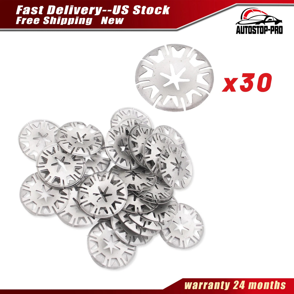 Set of 30 Radiator Support Clip Retainers for VW (N90335004, N90-796-501)