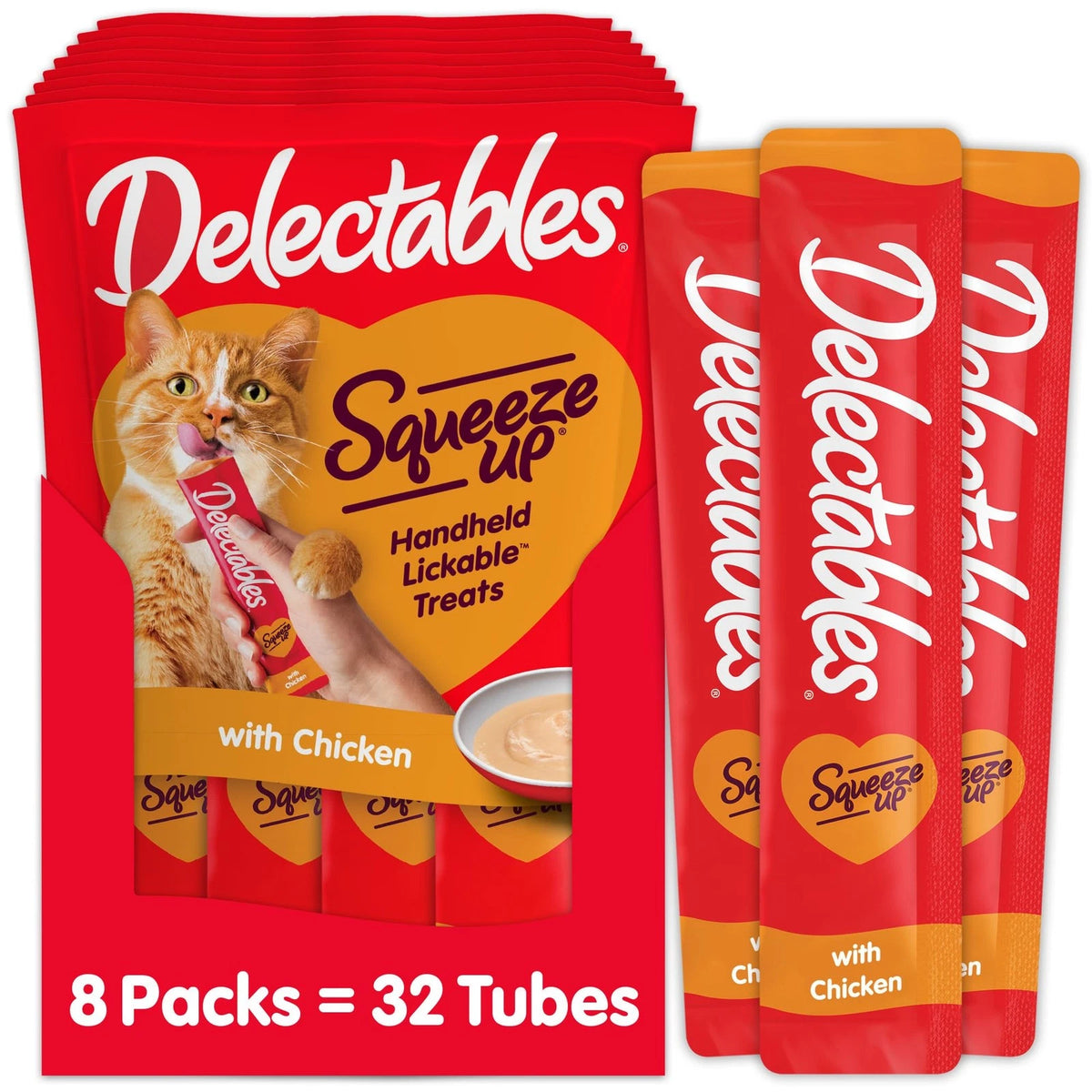 Squeeze Up Creamy Puree for Cats (Pack of 8) - Chicken, 2 Ounce