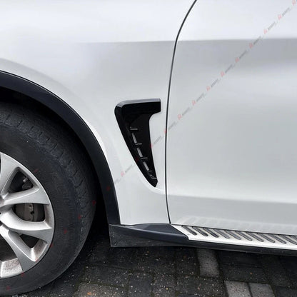 Gloss Black Side Wing Air Flow Fender Intake Vent Cover for BMW X5 (2014–2018)