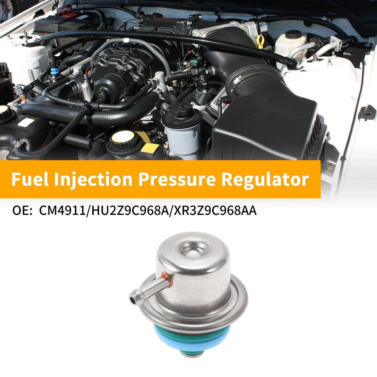 Fuel Pressure Regulator for Ford E-150 (1999–2004) No.CM4911 Metal 20-70 Psi