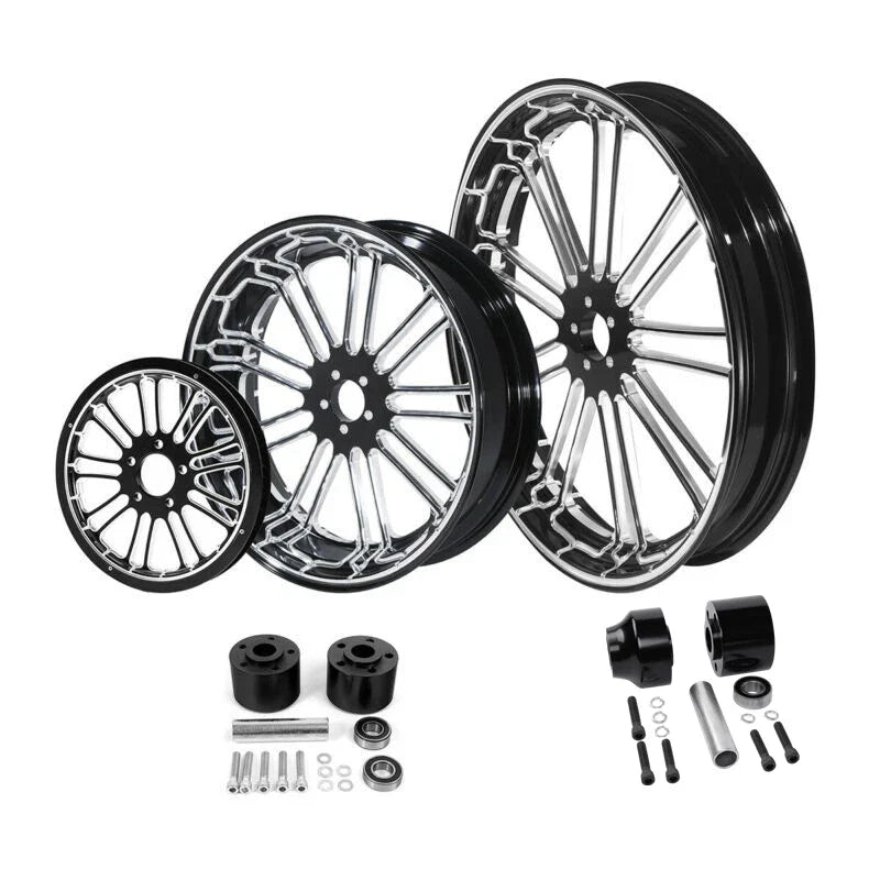 21" Front Wheel & 18" Rear Wheel Rim Hub & Pulley for Harley Touring (2009–2023)