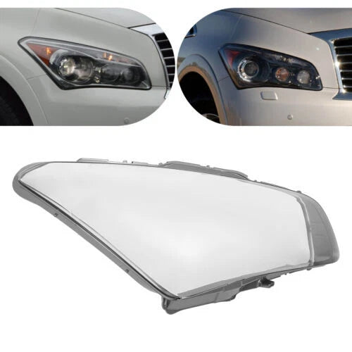 Right Headlight Lens Cover for Infiniti QX56/QX80 (2011–2014)