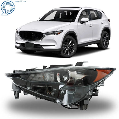 LED Headlight Assembly for Mazda CX-5 (2017–2021) Black Housing, Driver Side