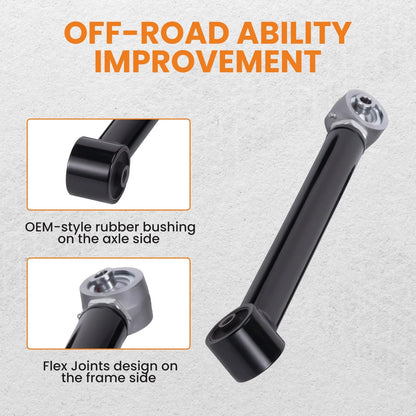 Adjustable Control Arms Set of 8 for Jeep Wrangler JK (2007–2018) 0-6" Lift
