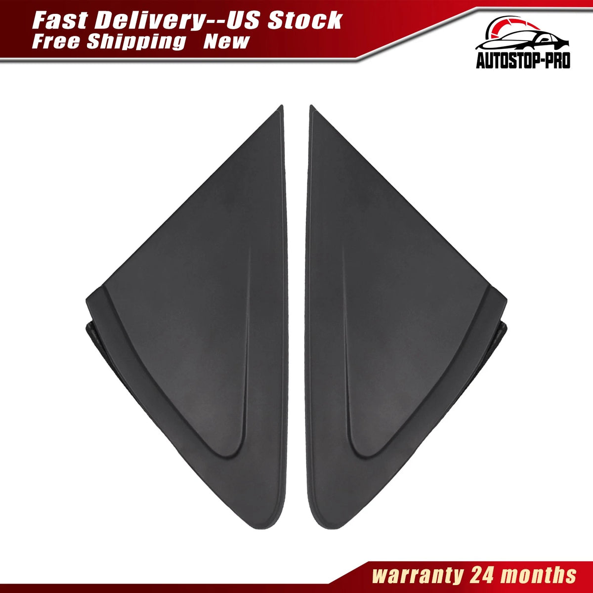 Set of 2 Front Fender Trim Black for Nissan Versa (2020–2023) 63870-5EF0A, 63871-5EF0A