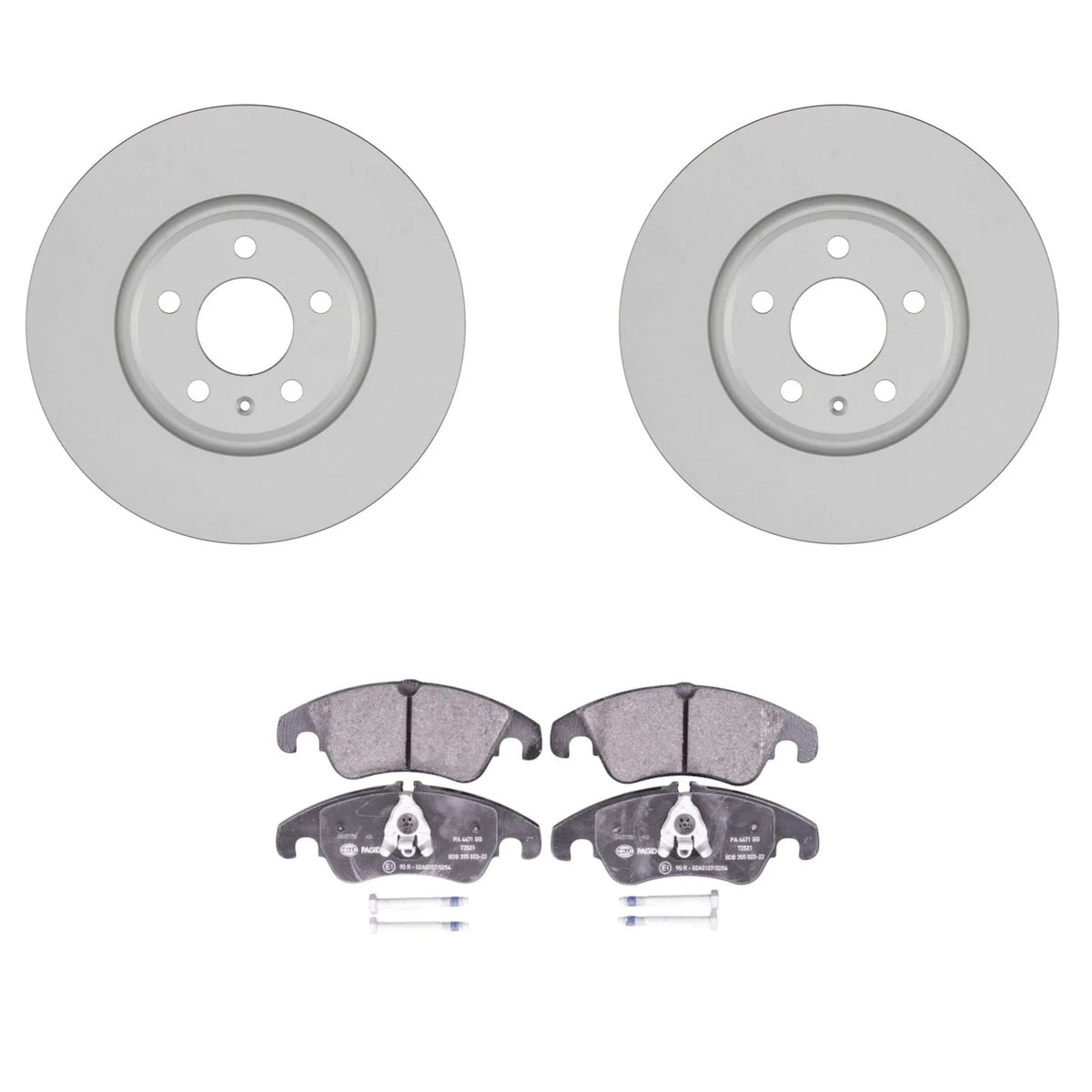 Set of 4 Bosch QuietCast Rotors & Hella Low-Met Pads for Audi A6 Quattro Q5 (2005–2020)