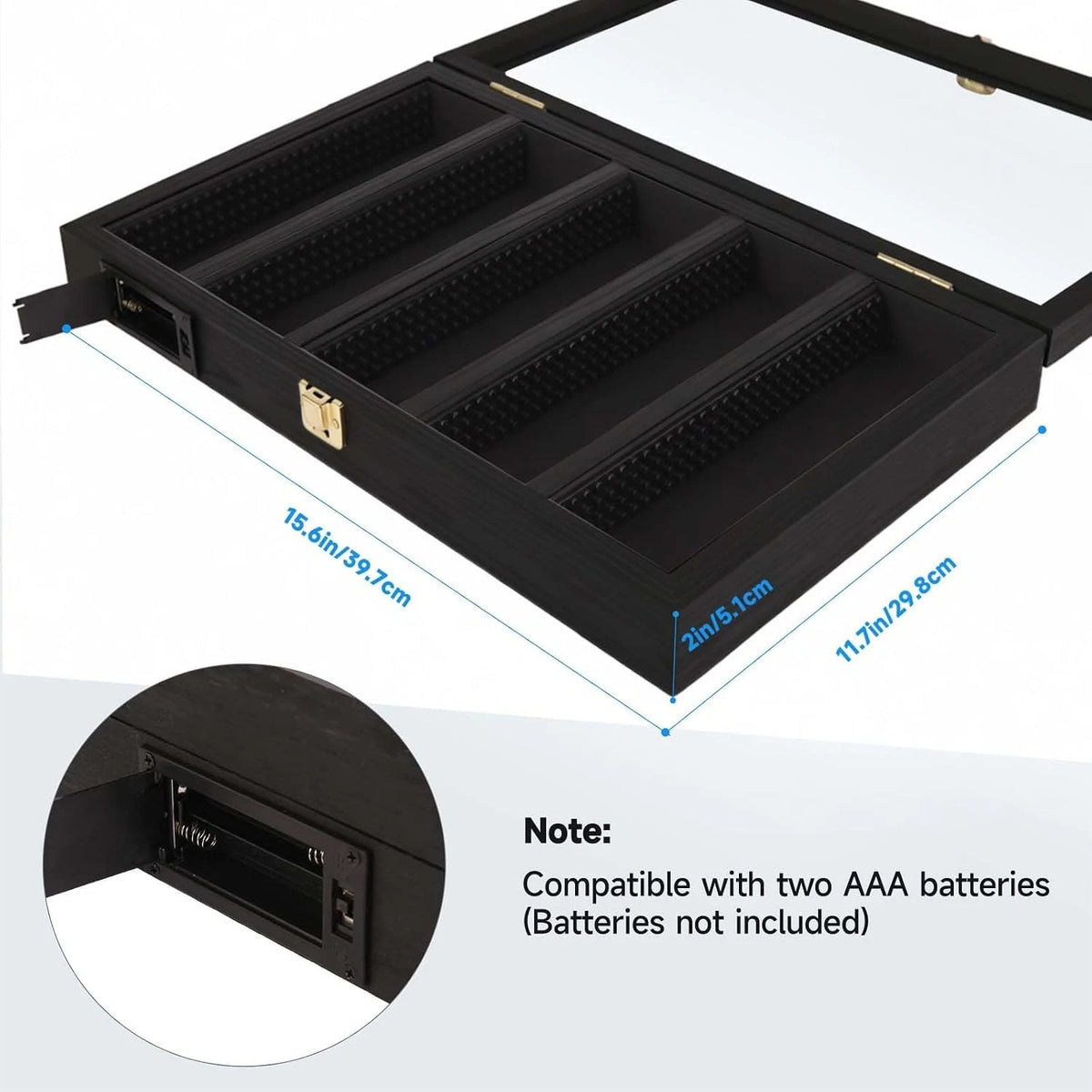 16x11 LED Lit Minifigure Display Case Cabinet - Glass Showcase