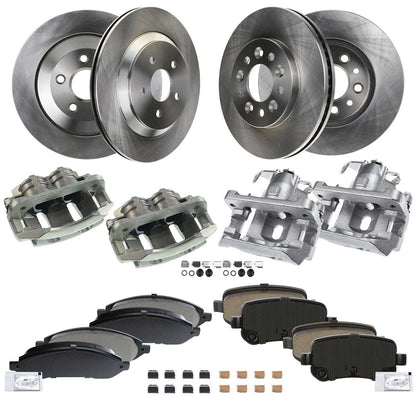 4-Wheel Brake Kit with Calipers for Ford Freestar Monterey (2004–2007) 18103339, R54118, BR54118