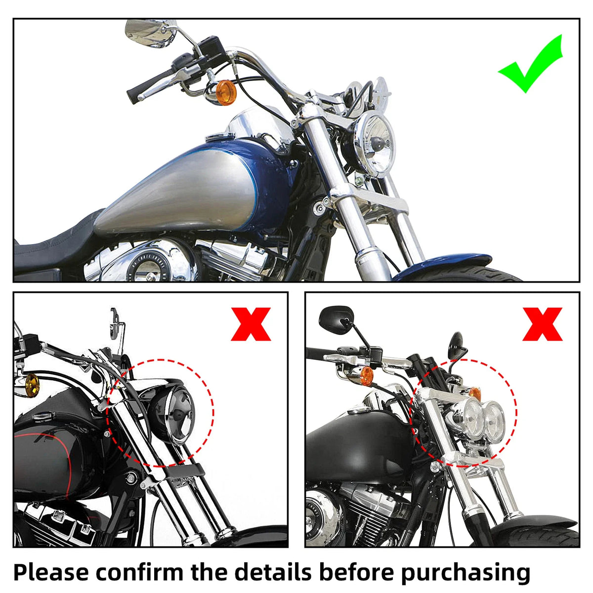 Headlight Fairing Cover with 15" Smoke Windshield for Harley Dyna FXDXT (1999–2006)
