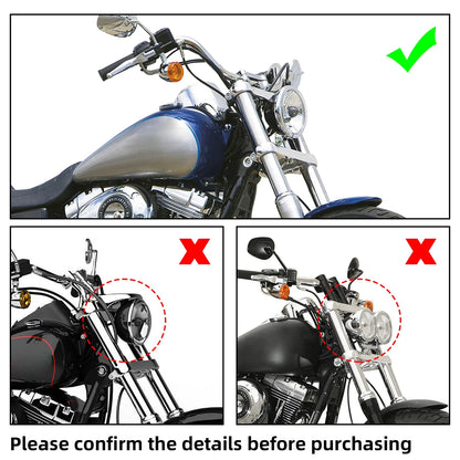 Headlight Fairing Cover with 15" Smoke Windshield for Harley Dyna FXDXT (1999–2006)