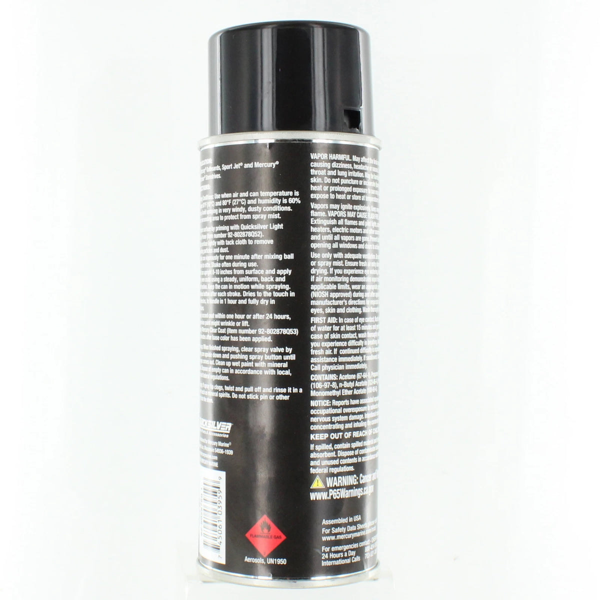 Phantom Black Enamel Spray Paint for Mercury Marine/Mercruiser (92-802878Q1)