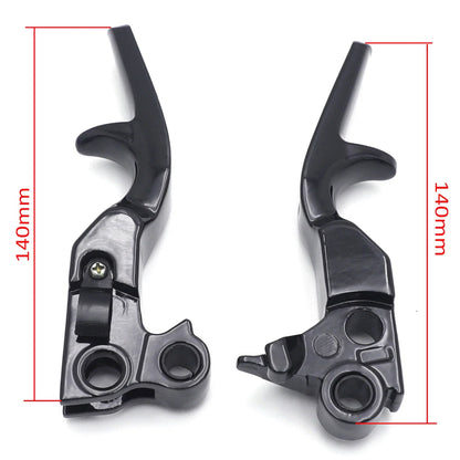 Black Skull Shorty Brake Clutch Levers for Harley XL 1996–2003, Softail 1996–2012, Touring 1996–2007