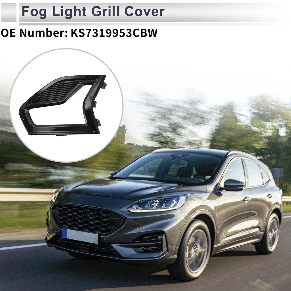 1 Pc Fog Light Grill for Ford Fusion (2019) No.KS7319953CBW