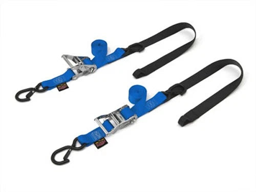 1 1/2" Fat Ratchet Straps for Secure Hooks - Black Tie Downs (30572-ST)
