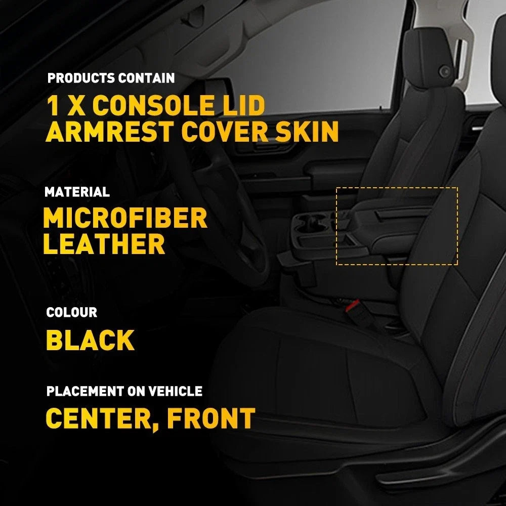 Center Console Armrest Cover for Silverado Tahoe GMC Sierra (2019–2024)