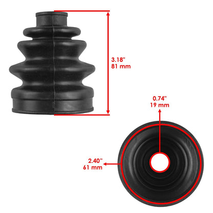 Front Axle CV Boot for Polaris Sportsman 450 HO EPS (2018–2025) BO121 BO130