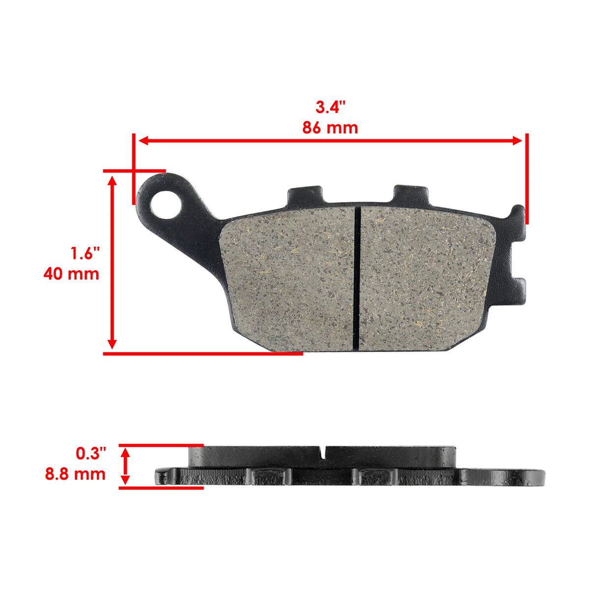 Rear Brake Pads for Honda CBR600F (1991–2007) / CBR600F ABS (2011–2014)
