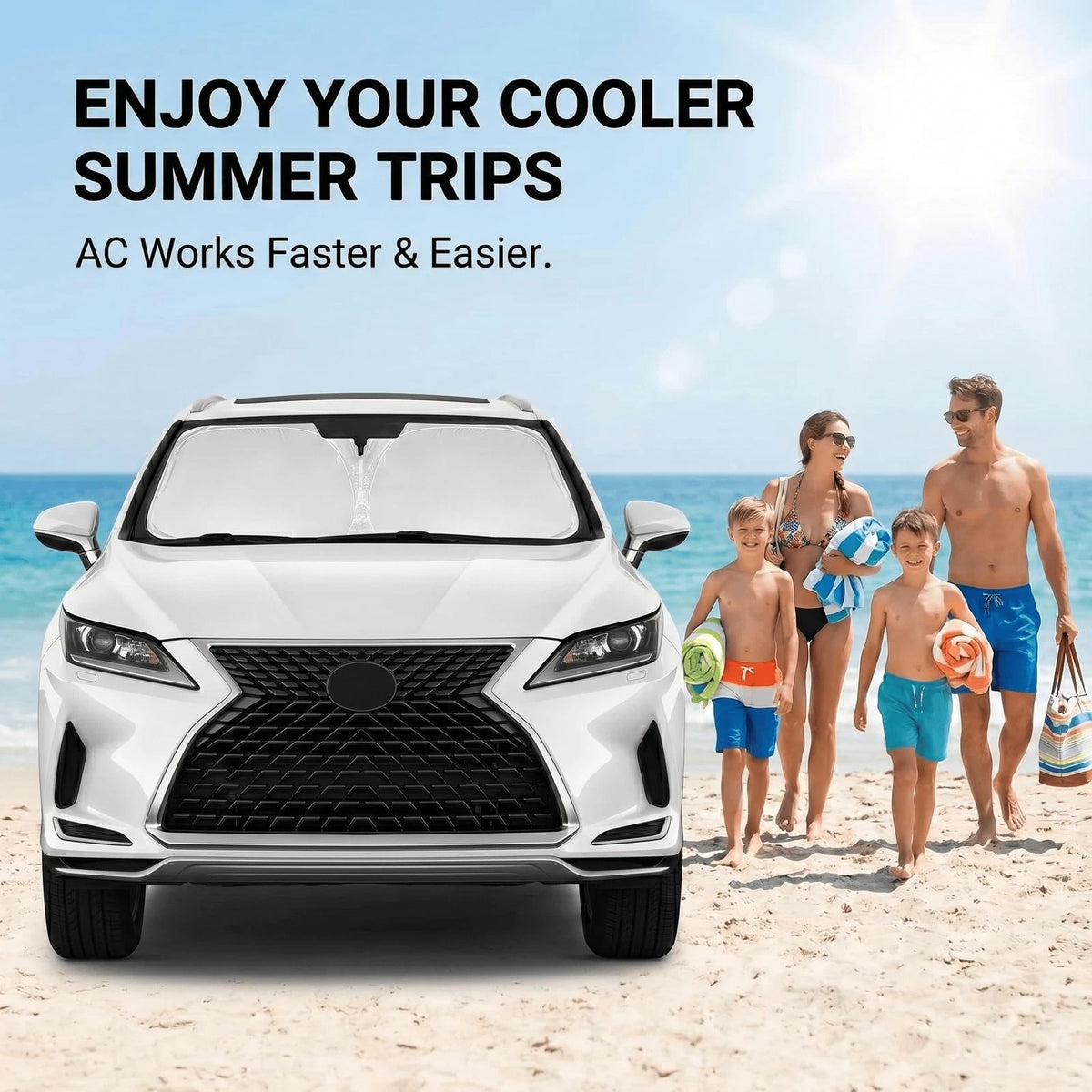 Custom Fit Windshield Sun Shade for Lexus RX (2023–2026)