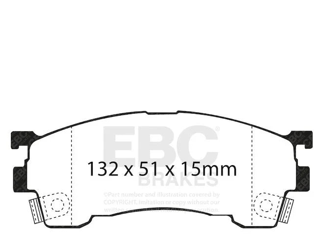 Front Brake Pad Set for Mazda Protege (1999–2000) SB397BP