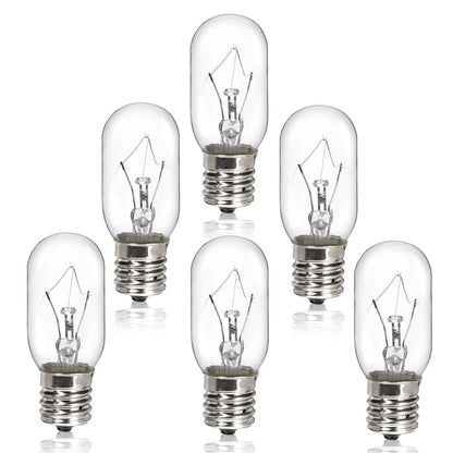6 Pack Microwave Light Bulb 40 Watt T8 120V (T8, Clear)