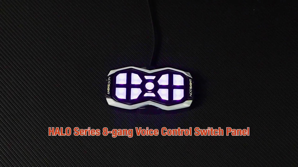 8 Gang Switch Panel for Voice Control (12/24V) - NOV A500-SP2-8YX