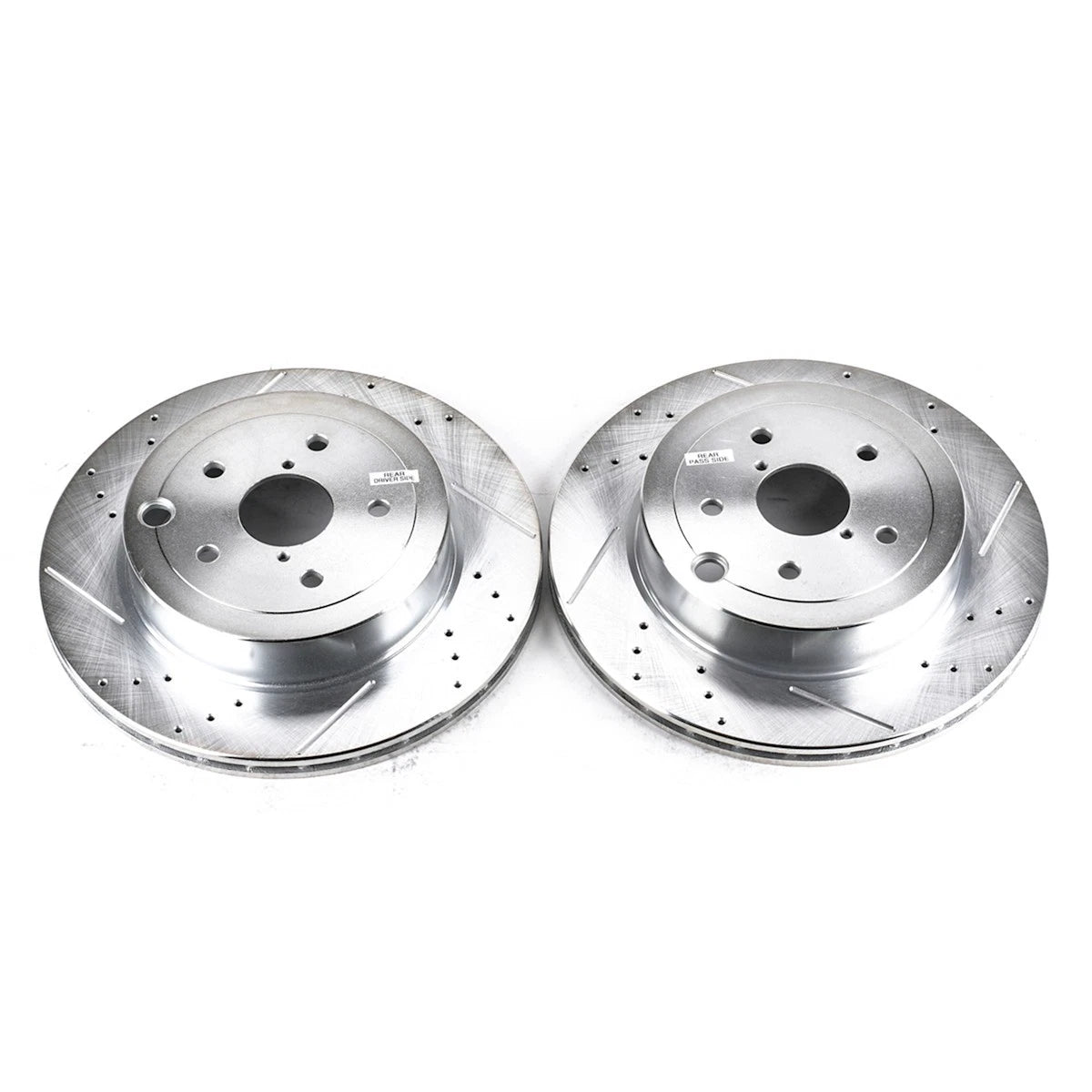 2X Powerstop Brake Discs Rear for Subaru WRX STI Impreza (2008–2020) JBR1366XPR