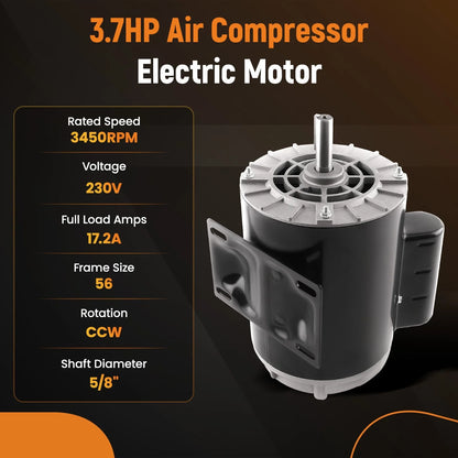 Electric Motor Compressor Duty Open Drip Proof for General Equipment (3.7HP)
