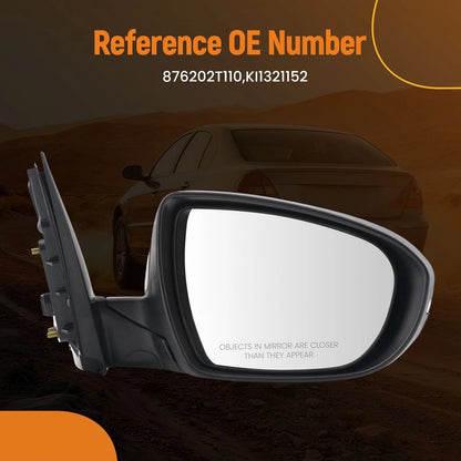 Passenger Side Mirror for Kia Optima EX SX (2011–2013) KI1321152, oTdVCo, 876202T110