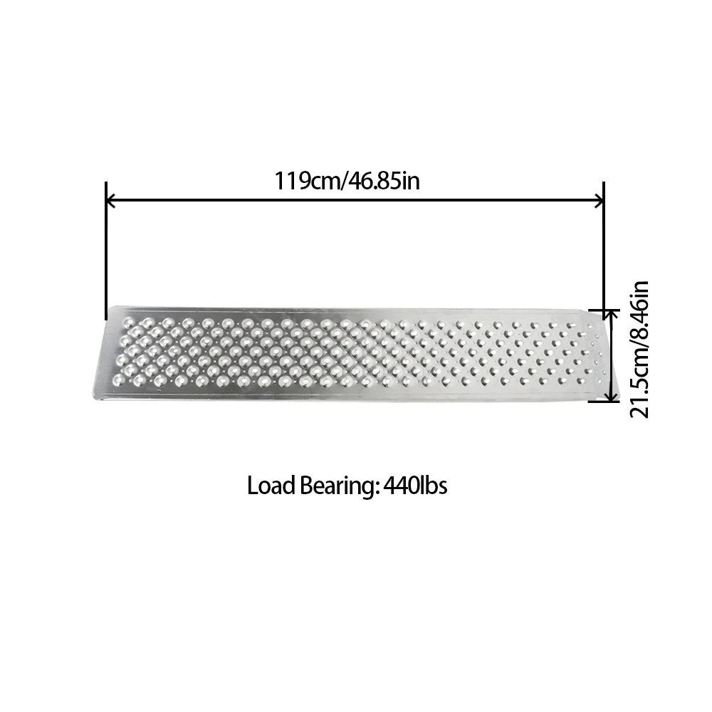 1 Pair 47.2" Aluminum Motorcycle Loading Ramp for ATV SnowBlower