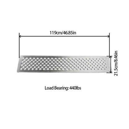 1 Pair 47.2" Aluminum Motorcycle Loading Ramp for ATV SnowBlower