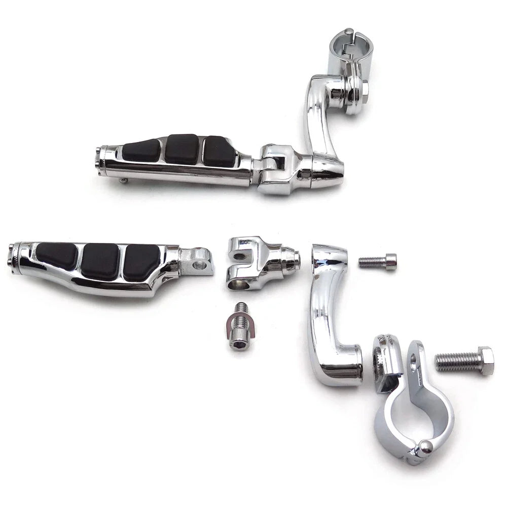 Flat Stiletto Foot Peg 1.25" Arched Clamp for Harley Sportster (T)