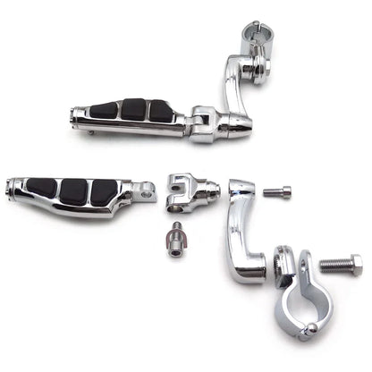 Flat Stiletto Foot Peg 1.25" Arched Clamp for Harley Sportster (T)