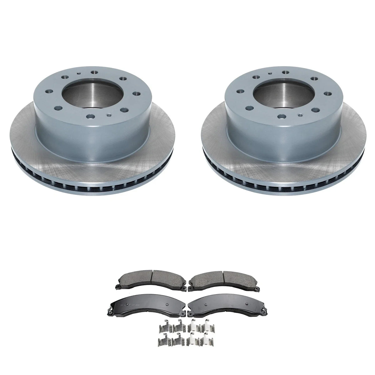 DuraGo Rear Rotors & Akebono ProACT Ceramic Brake Pads for Sierra 3500 HD (2007–2019)