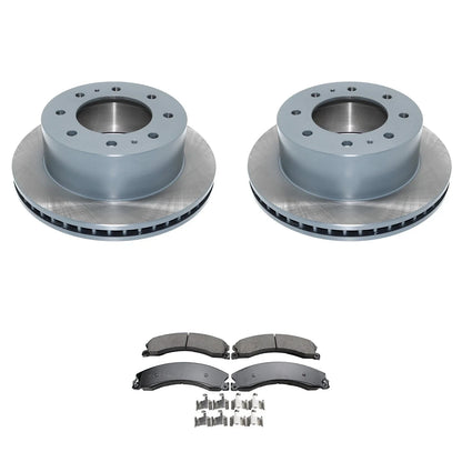 DuraGo Rear Rotors & Akebono ProACT Ceramic Brake Pads for Sierra 3500 HD (2007–2019)
