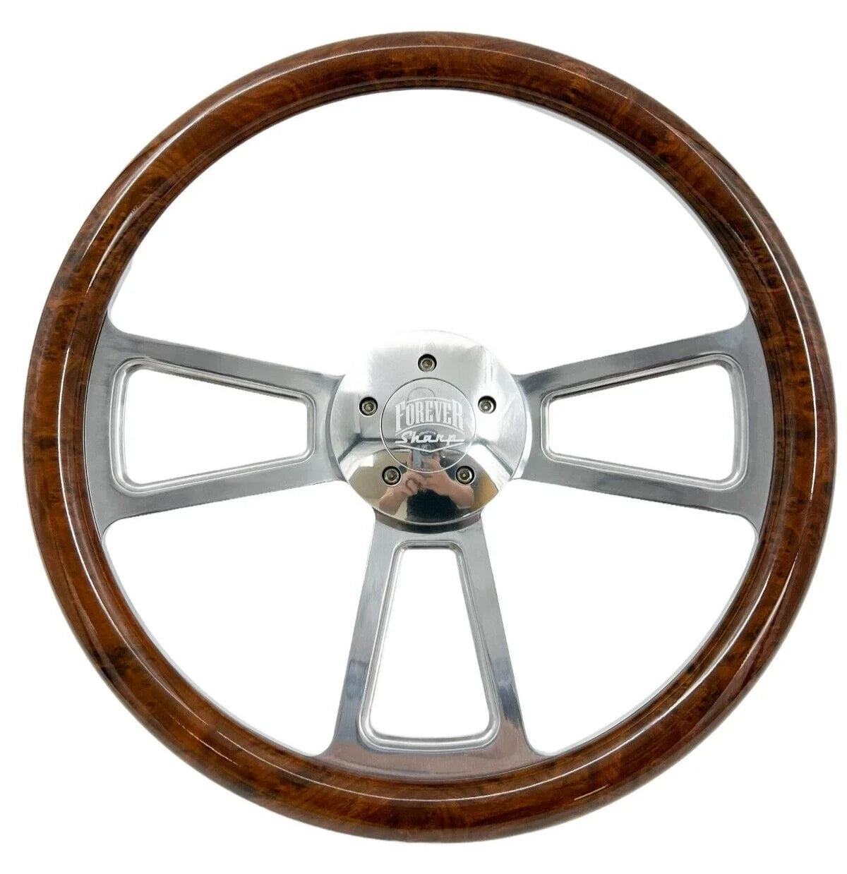 Steering Wheel Wrap Polished 5 Hole for Peterbilt Kenworth (2010–2024)