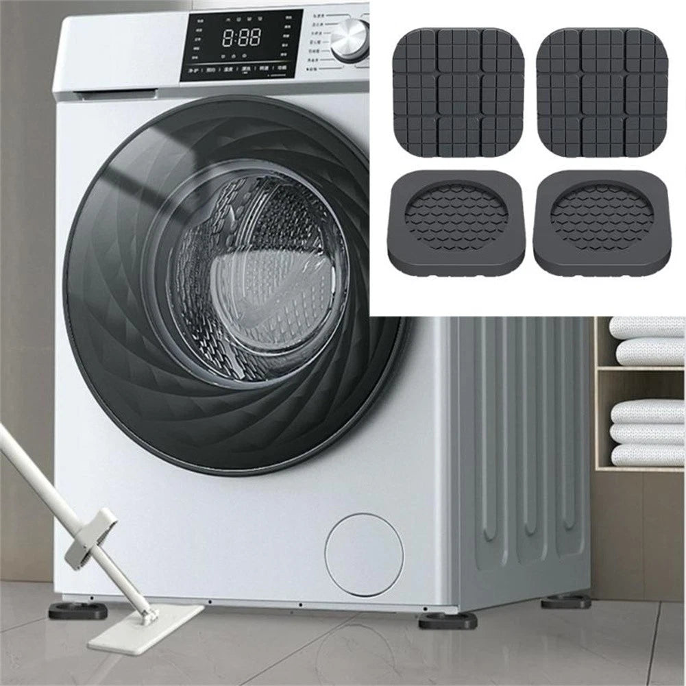 Set of 4 Thick Silicone Anti-Slip Feet Pads for Washing Machine Refrigerator