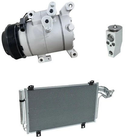 AC Compressor Kit With Condenser for Mazda 3 2.0L 2.5L Sport (2014–2016)