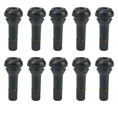 Set of 10 Heavy Duty TR413 Snap In Rubber Valve Tools for Tubeless Tyres