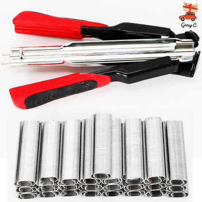 Hog Ring Pliers Kit for Seat Cover Upholstery (2500 C Clips)