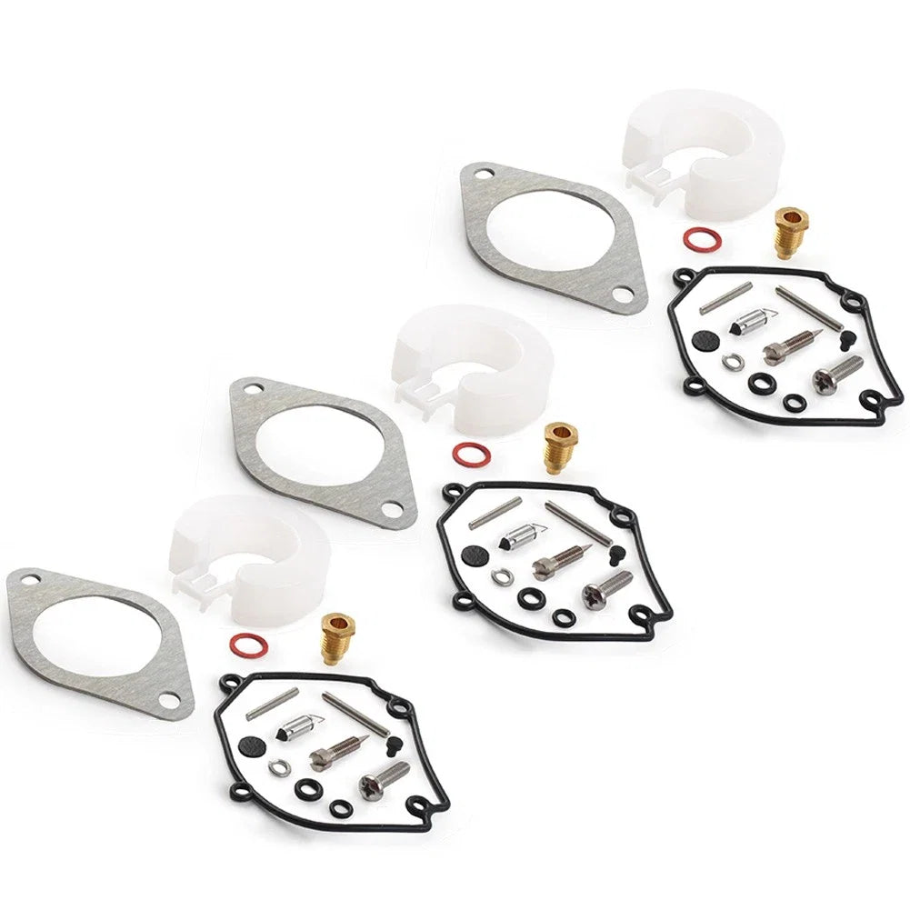 Set of 3 Carburetor Repair Kits for Yamaha Outboard 2T (75-90HP) 6H1-W0093-01-00