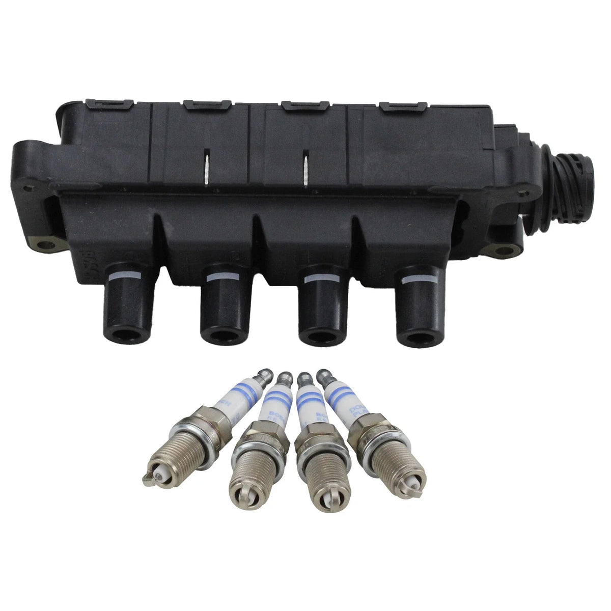 Ignition Coil & 4 Platinum Spark Plugs Kit for BMW 1.8L 1.9L L4 (1994–2000)