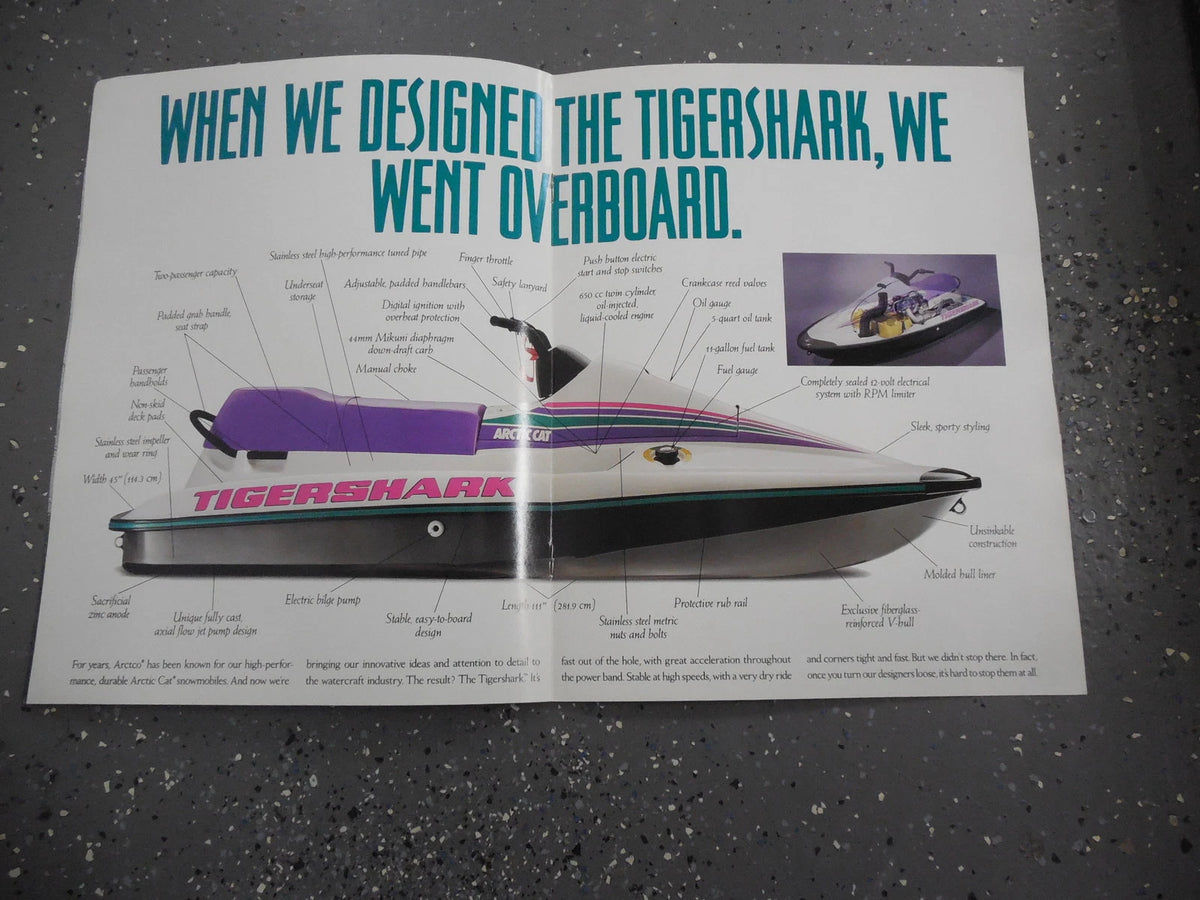 Sales Book Catalog for Arctic Cat Tigershark (1993)